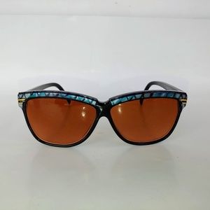 NWT Vintage 90's Lady Fashion Designer Sunglasses (Black/Blue)